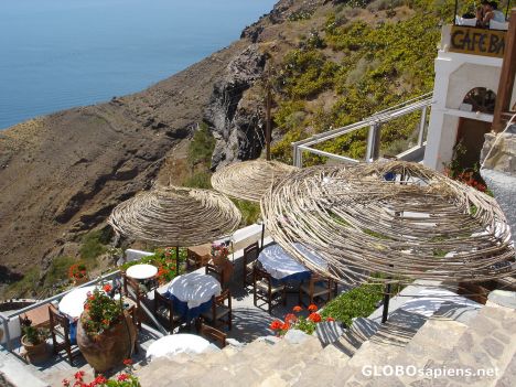 Postcard Umbrellas in Fira