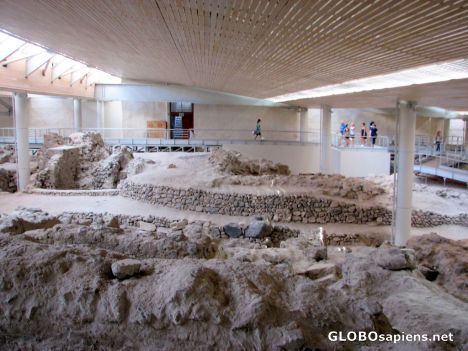 Postcard Prehistoric Ruins Near Akrotiri