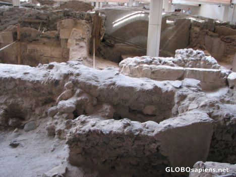 Postcard Prehistoric Ruins Near Akrotiri