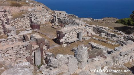 Postcard Remains of Ancient Thira