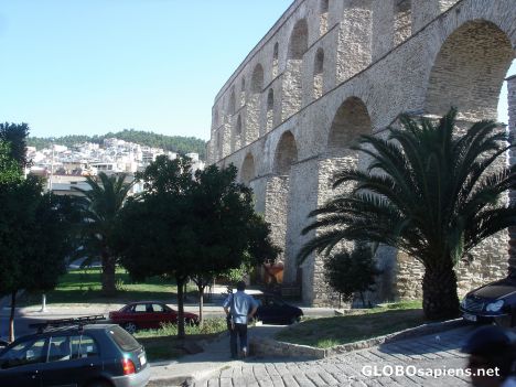 Postcard Agueduct in Kavala
