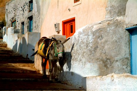 Postcard Santorini - the EU Mue