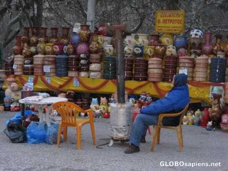 Postcard Traditional souvenirs and coups
