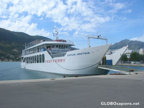 Postcard My boat to Kefalonia Island
