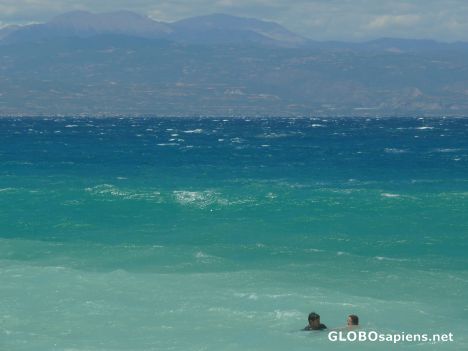 Postcard blue-bluer-bluest