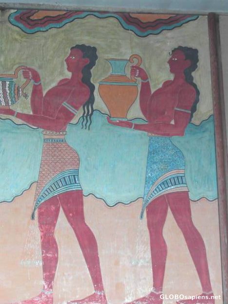 Postcard Fresco at Knossos, Crete