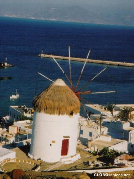 Postcard Windmill in Mykonos