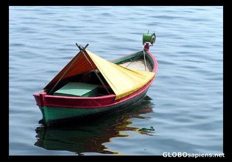 Postcard Lone Boat