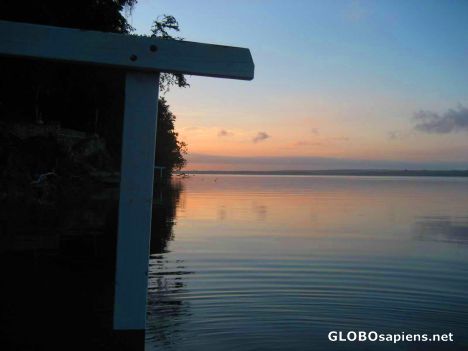 Postcard Yaxha Sunset on Rio Azul