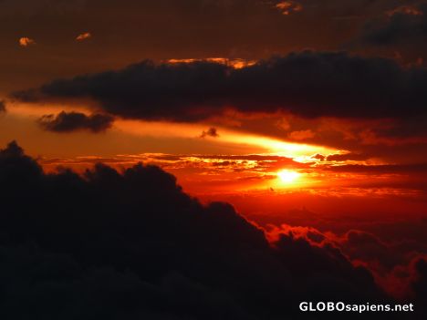 Postcard Sunset from a Volcano