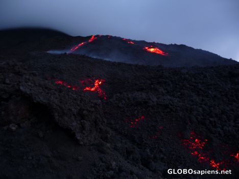 Postcard As the sky darkened the Lava grew brighter