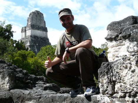 Postcard At Tikal ruins.