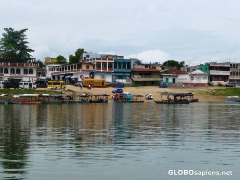 Postcard The riverside town of Sayaxché