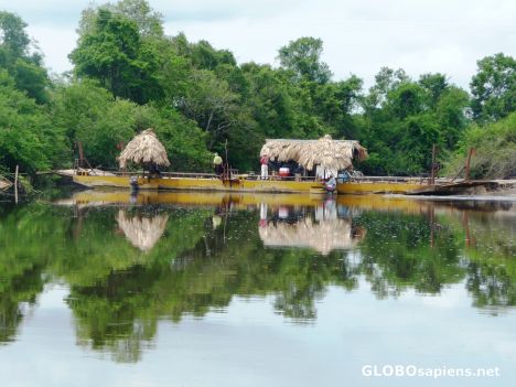 Postcard Rural Ferry crossing the Rio Pasion