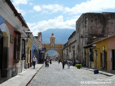 Postcard Streets of Antigua.