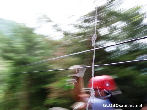 Postcard Zip Lining - the illusion of SPEED