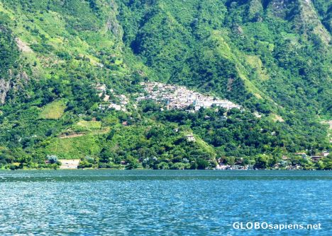 Postcard Santa Cruz la Laguna from Lago de Atitlan