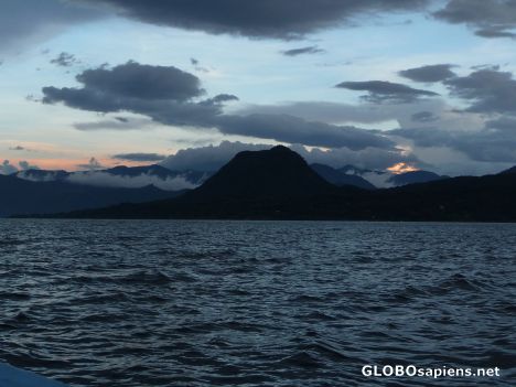Postcard Out on Lake Atitlan at Sunset