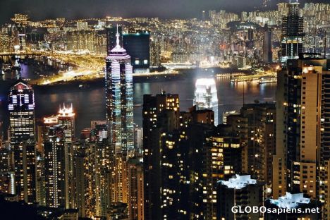 Postcard Honk Kong by Night series 5