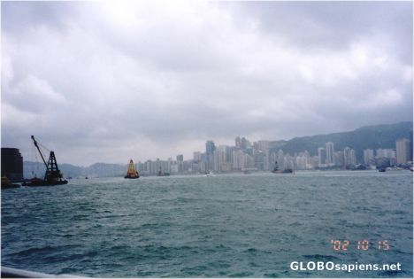 Postcard Hong Kong harbour