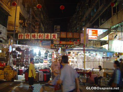 Postcard Temple Street Market