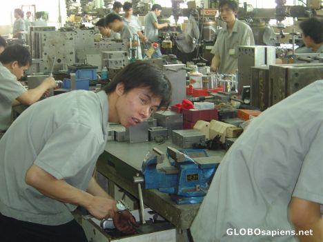 Postcard Chine Factory