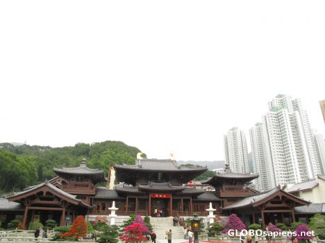 Postcard Polin Monastery with high-rises
