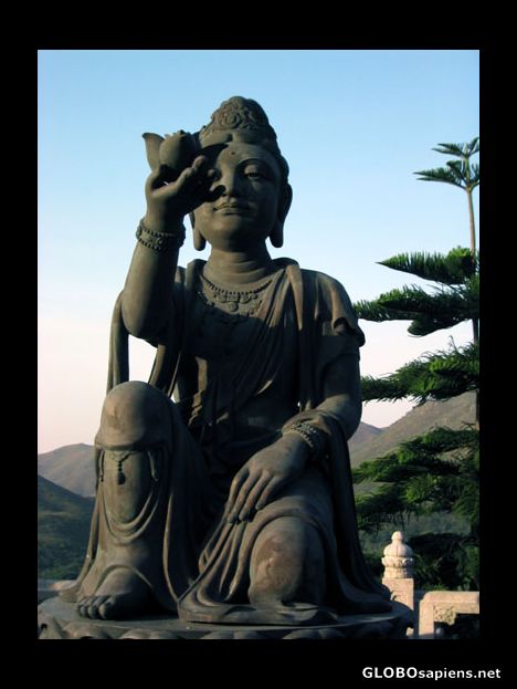 Postcard Statue next to the Big Buddha Hong Kong