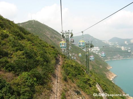 Postcard Cable cars at ocean park