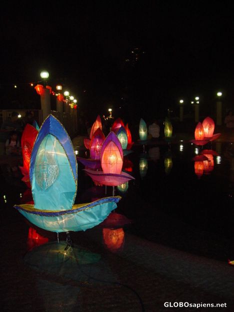 Postcard chinese lantern