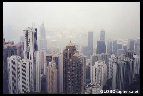 Postcard Hong Kong from Victoria Peak.