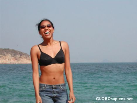 Postcard Happy me on Cheung Chau island