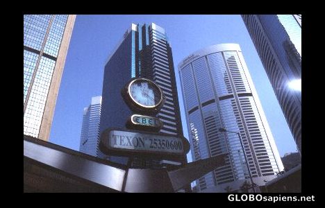 within the skyscrapers