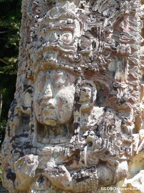 Stela detail in Copan.