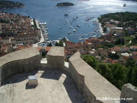 Postcard Hvar downtown on island Hvar