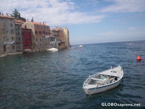 Postcard Rovinj and the sea