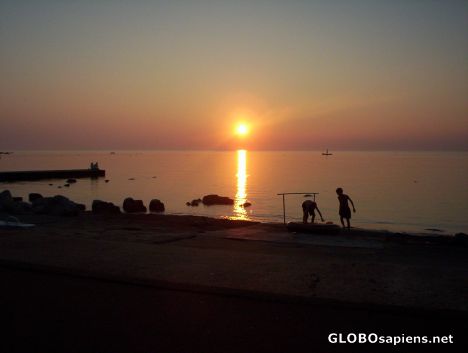 Postcard sunset over Umago