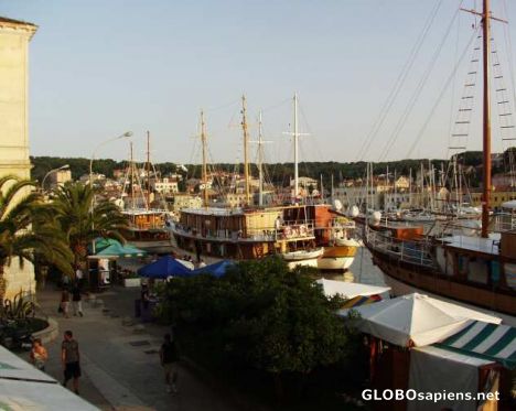 Postcard yachting port