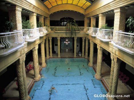Postcard Budapest Gellért bath