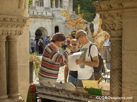 Postcard Souvenir seller