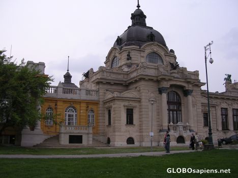 Postcard Széchenyi Medicinal Bath in Budapest