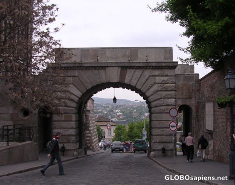 Postcard Gate Vienna in Budapest