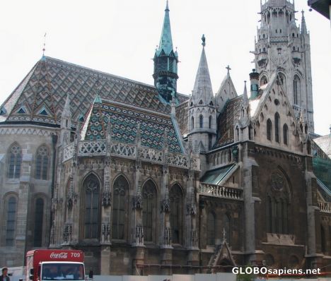 Postcard Mathias Church - The Diamond Roof and Tower