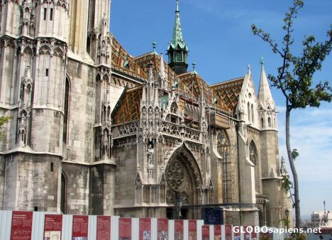 Postcard St. Mathias Church - Main Entrance