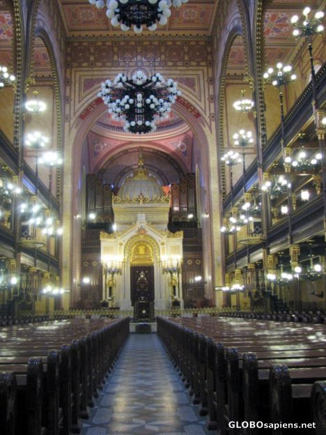 Postcard Great Dohany Street Synagogue - Interior
