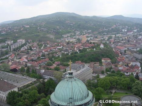 Postcard View from the tower of the basilica in Esztergom
