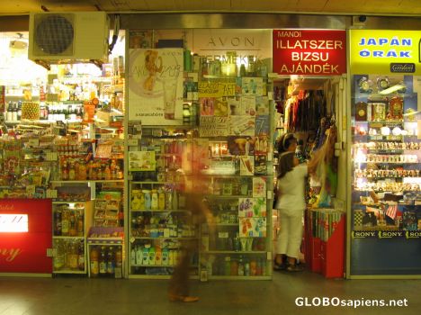 Postcard Shops in the head metro station