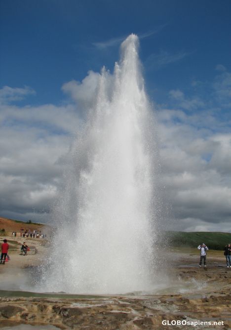 Postcard Geysir explosion