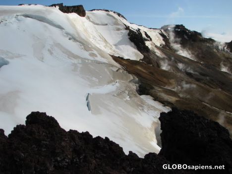 Postcard At on of the highets peat of Iceland - about 1700m