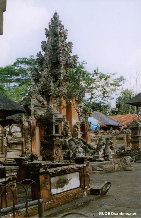 Postcard Hindu Temple at Monkey Forest